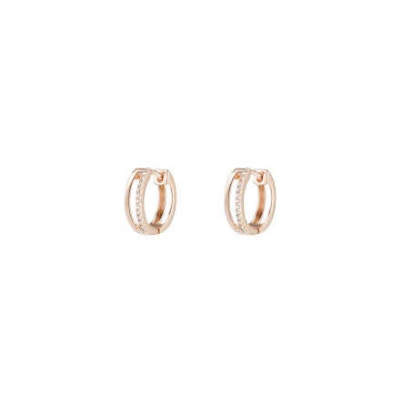 Love In Rose Shiny Hoops