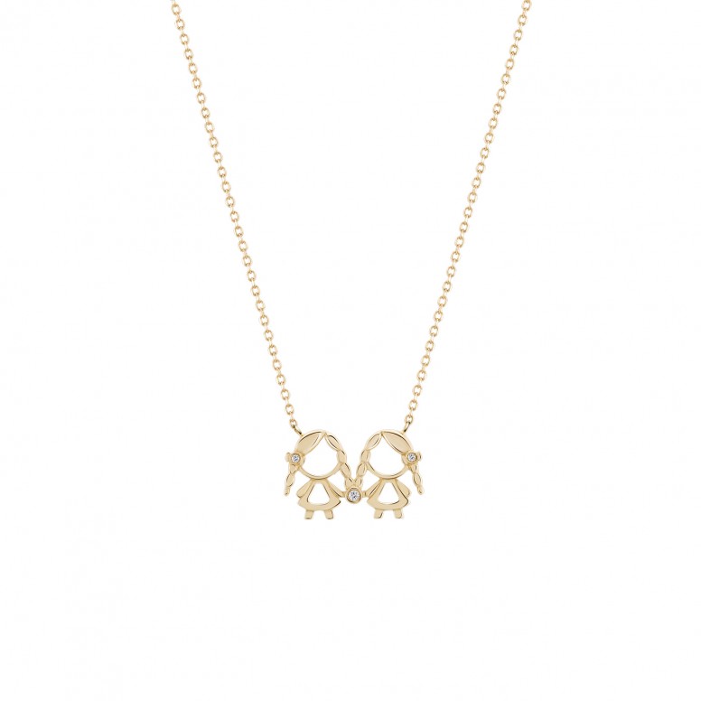 Colar Mum Girl & Girl Ouro 14K