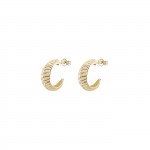 14K Gold Twisted Hoops