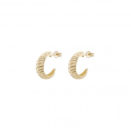 14K Gold Twisted Hoops