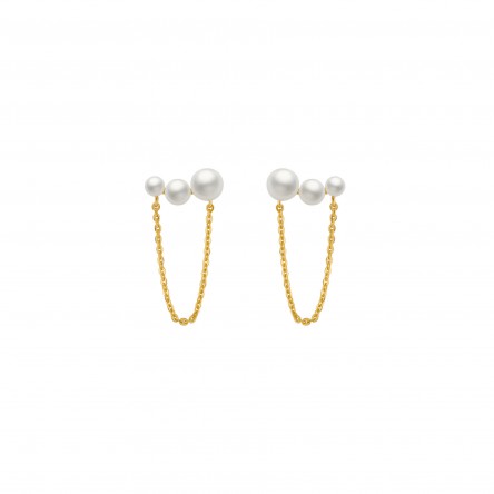 Fun Pearls & Chain Earrings