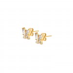 Pendientes Butterfly Crystal Gold