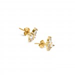 Butterfly Crystal Gold Earrings