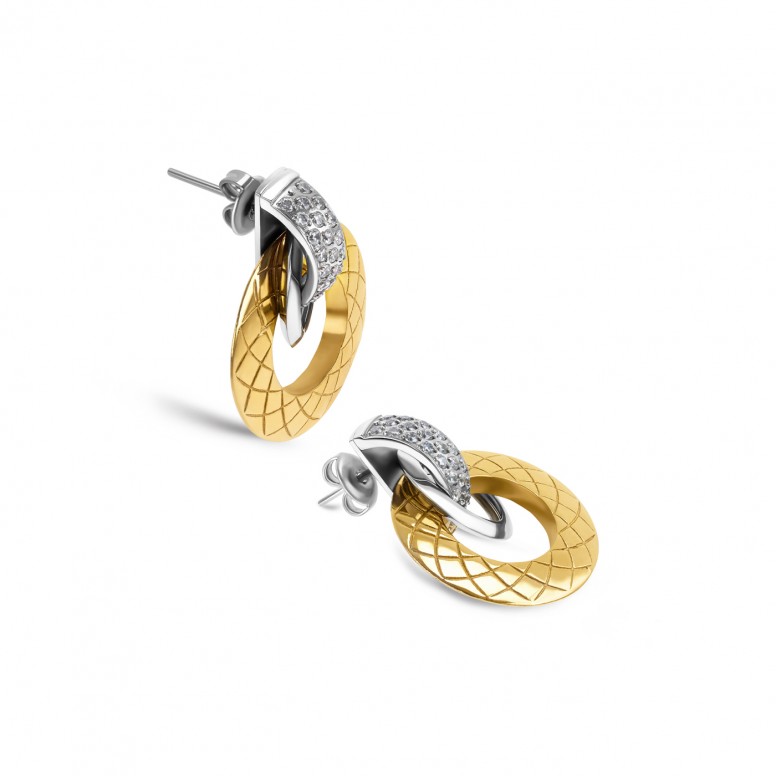 Pendientes Delightful Circle Bicolor
