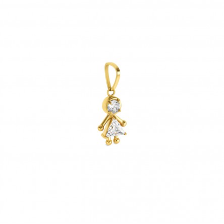 Energy Girl Crystal Gold Charm