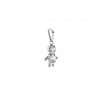 Charm Energy Boy Crystal Silver