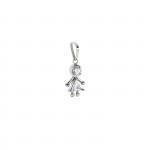 Charm Energy Girl Crystal Silver