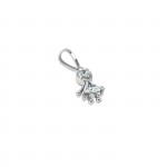 Energy Girl Crystal Silver Charm