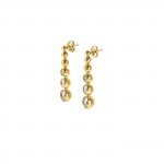 Infinity Crystal Gold Earrings