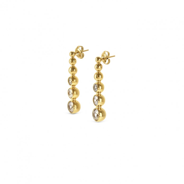 Pendientes Infinity Crystal Gold