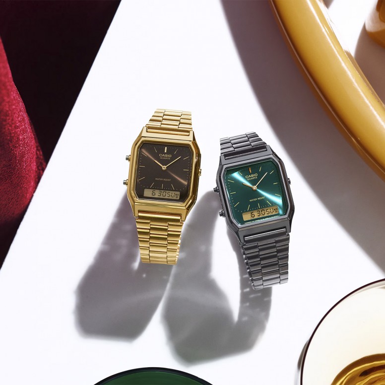 Vintage Edgy Gold Watch