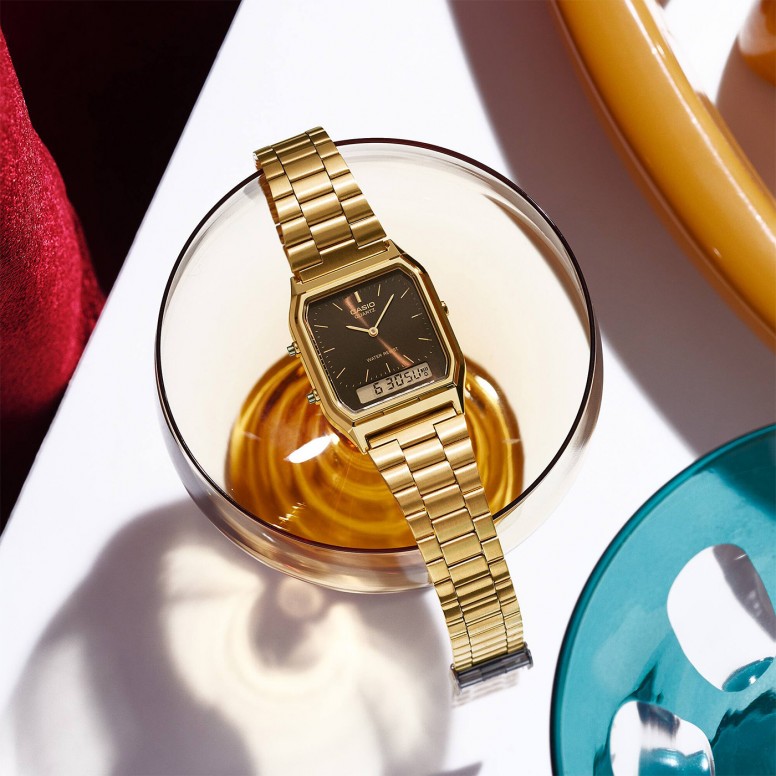 Vintage Edgy Gold Watch