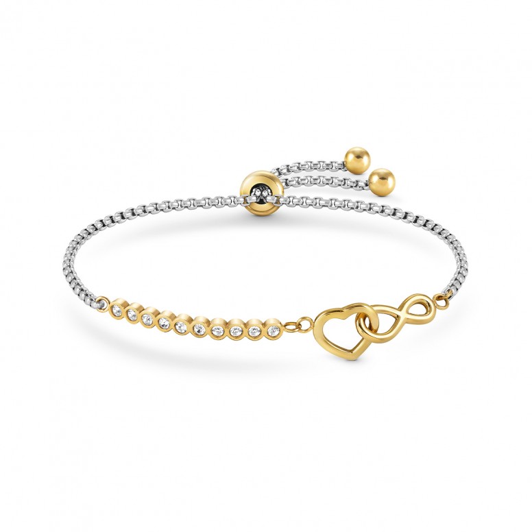 Pulsera Milleluci Corazn Infinito Dorado