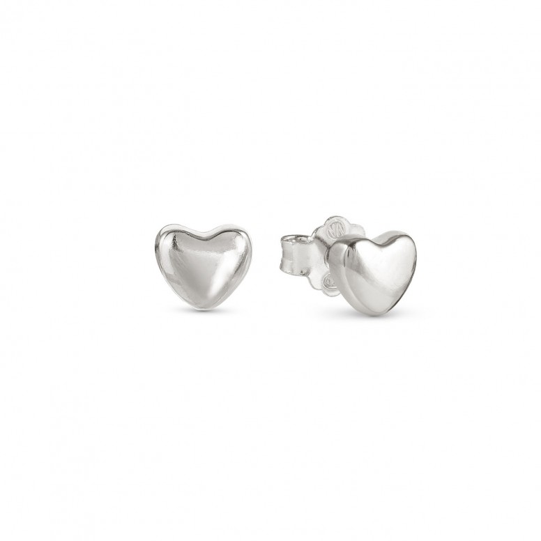 Pendientes Armonica Corazn Plateado