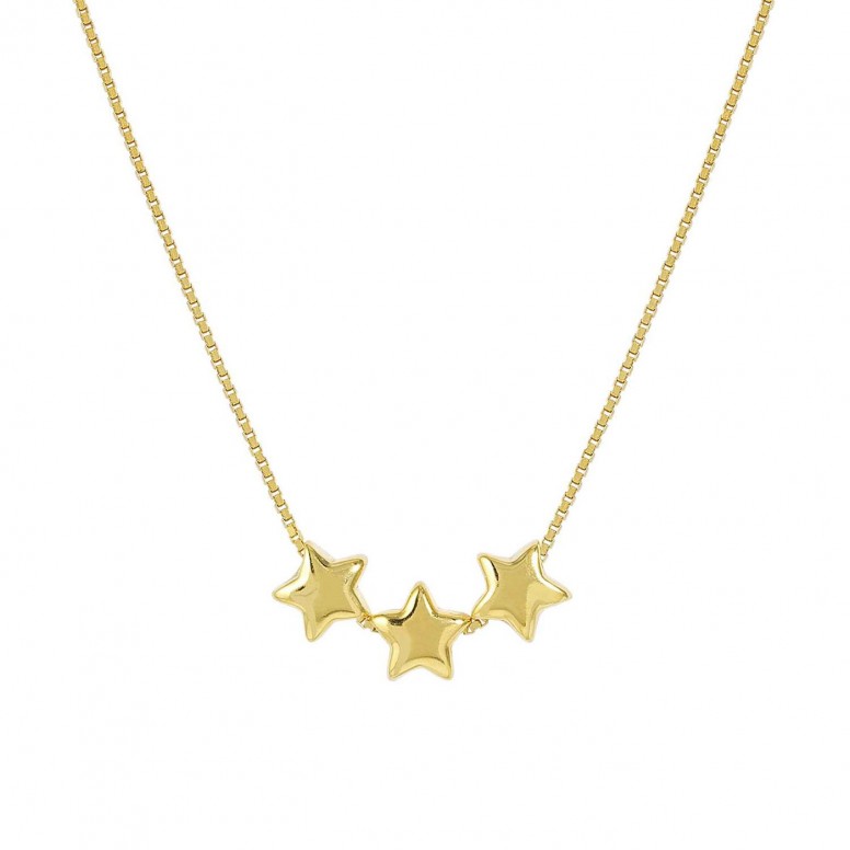 Collar Armonica Estrellas Doradas