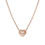 Cosmic Love Rose Gold Heart Necklace