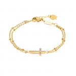 Pulsera Reflexions Crossed Gold