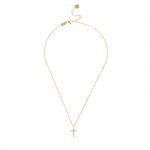 Reflexions Crossed Gold Necklace