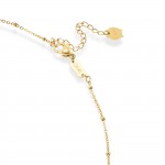 Reflexions Crossed Gold Necklace