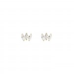 Pendientes Triple Navetes Oro 14K