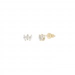 Pendientes Triple Navetes Oro 14K