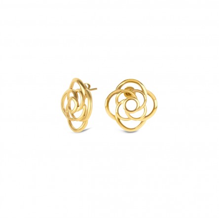 Rose Blossom Gold Earrings