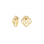 Rose Blossom Gold Earrings