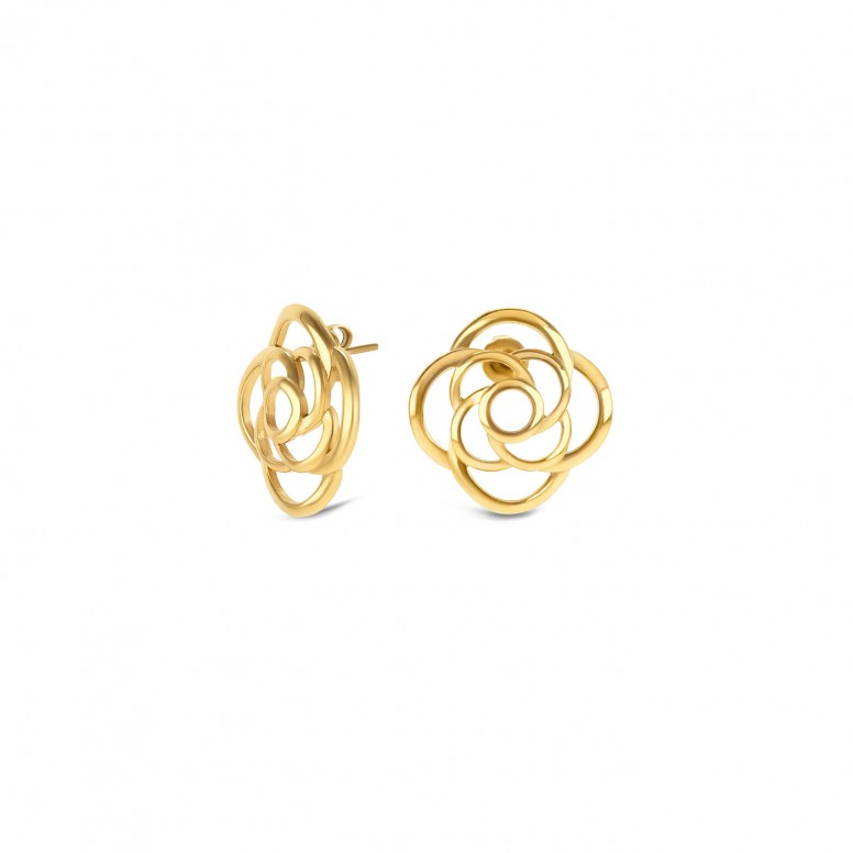 Rose Blossom Gold Earrings