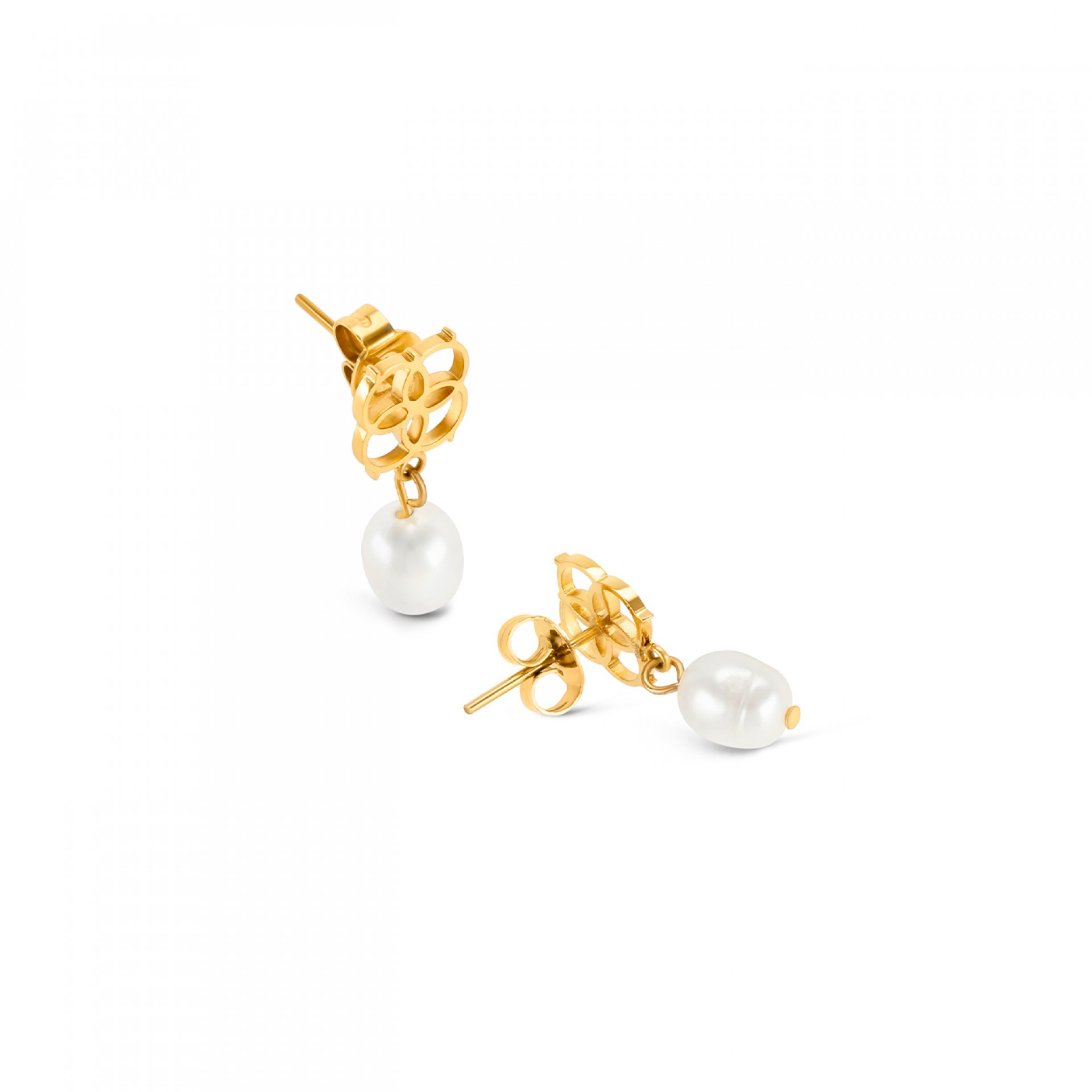Iconic Pearl Golden Earrings