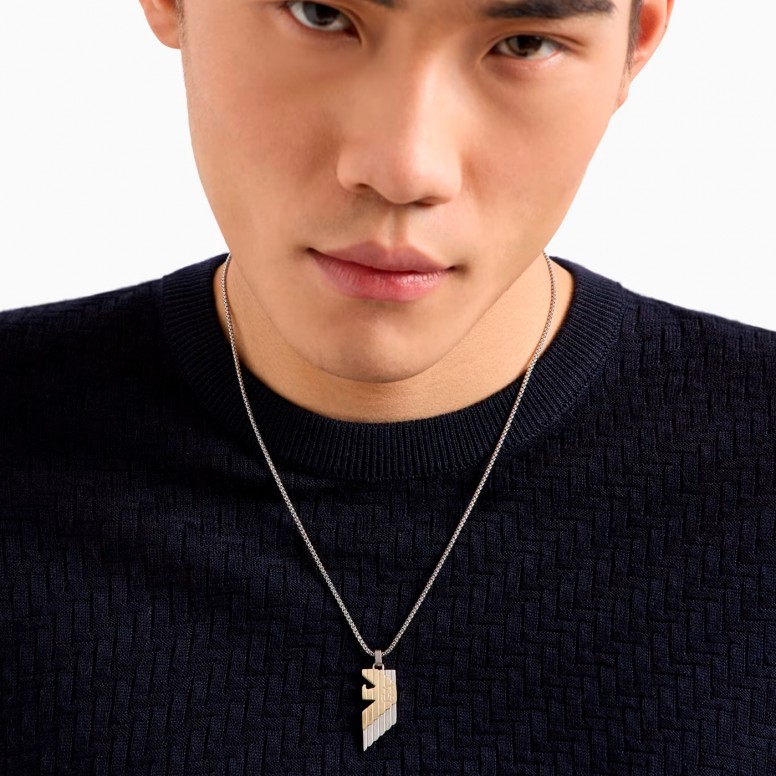 Colar Eagle Logo Bicolor