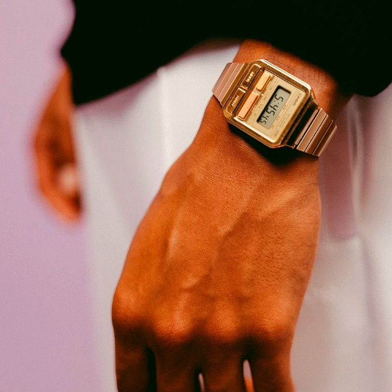 Vintage Edgy Gold Watch