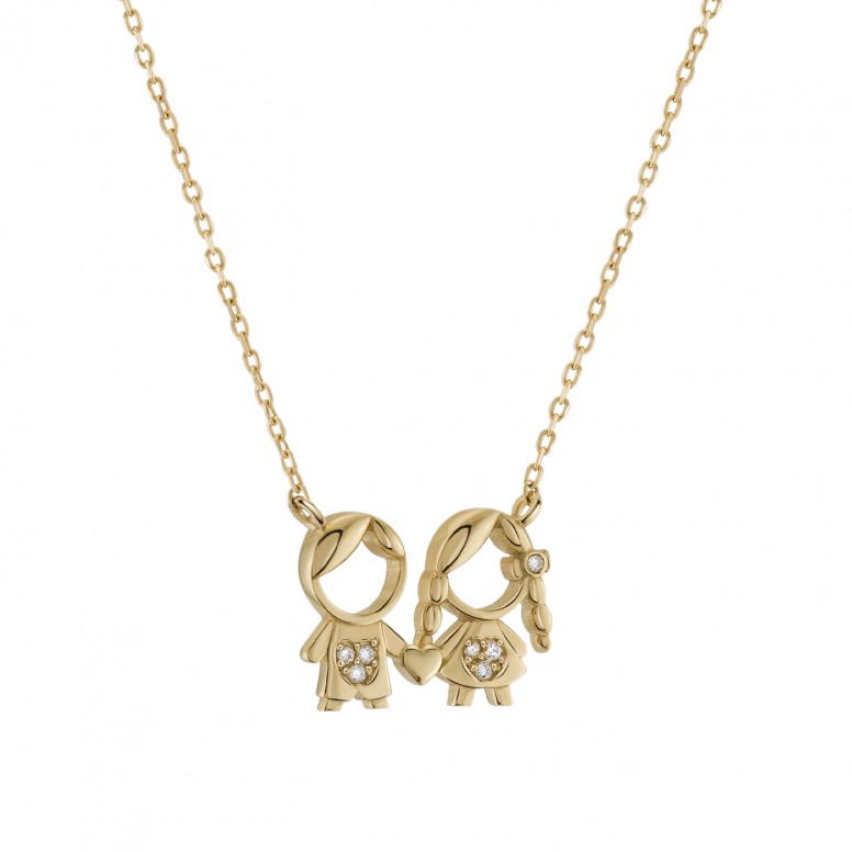Collar Boy & Girl Oro 14K y Diamantes