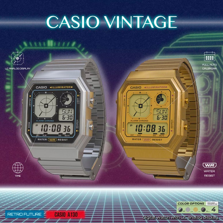 Reloj Vintage Edgy Dorado