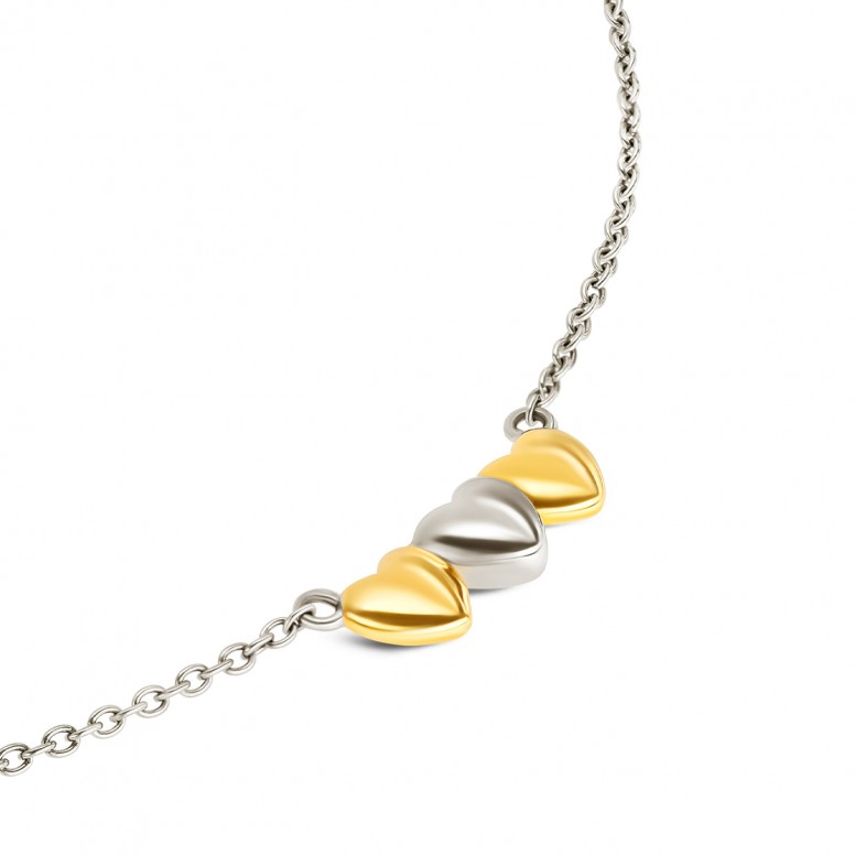 Conjunto Colar & Brincos Crazy Heart Bicolor