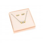 Conjunto Colar & Brincos Crazy Heart Bicolor
