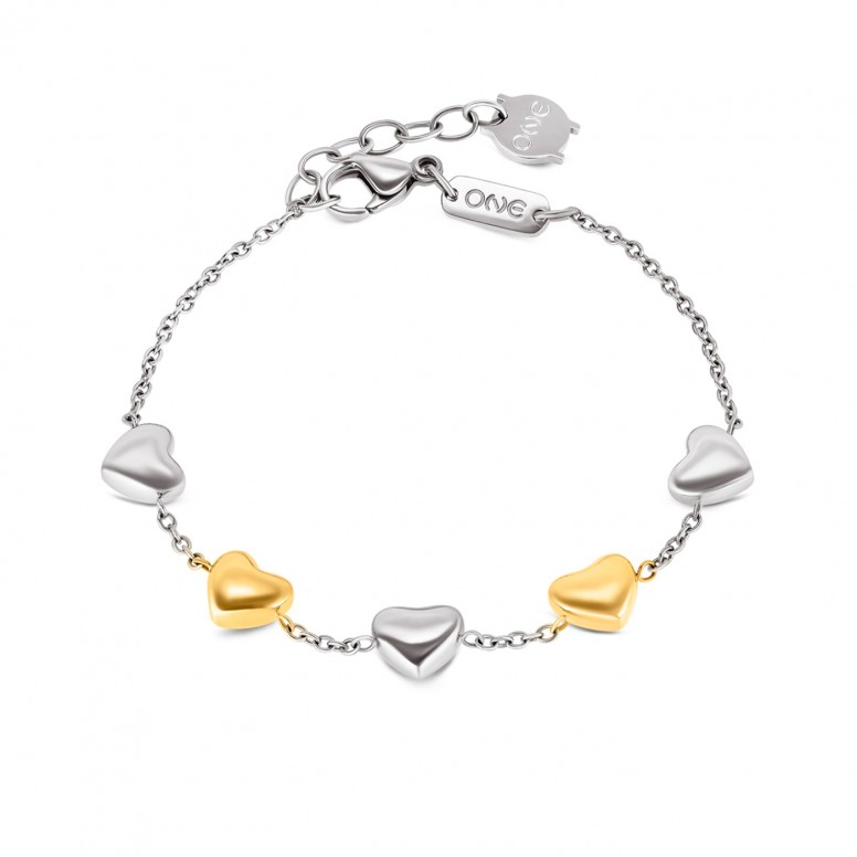 Crazy Heart Embrace Bicolor Bracelet