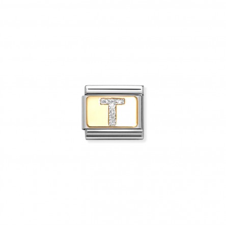 Charm Link Glitter Letra T