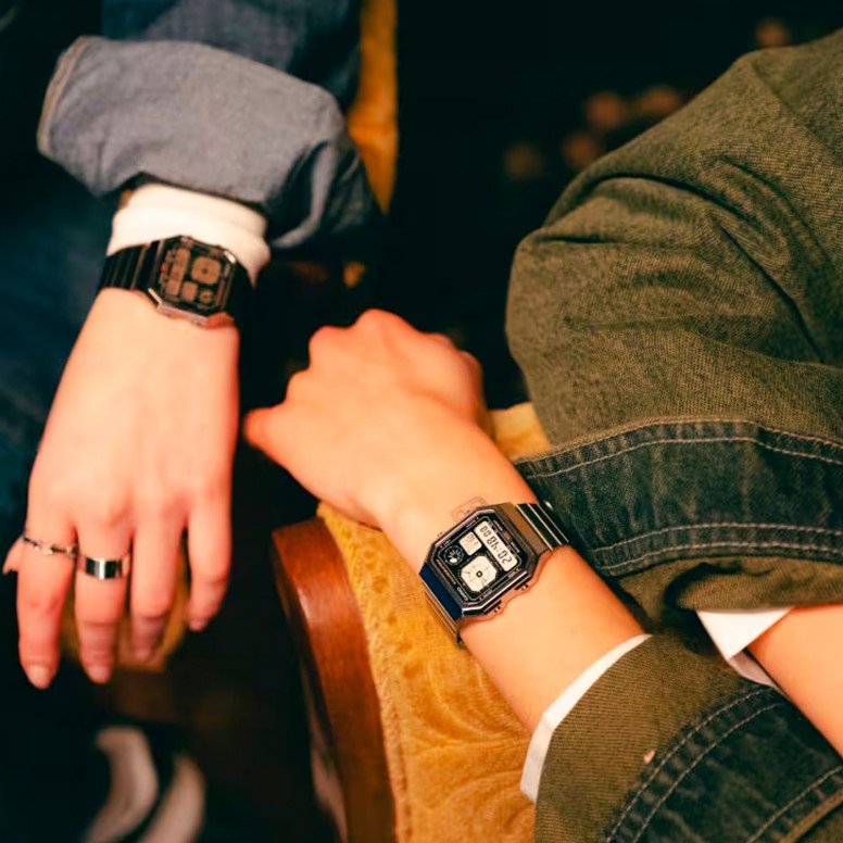 Rel�gio Vintage Edgy Preto