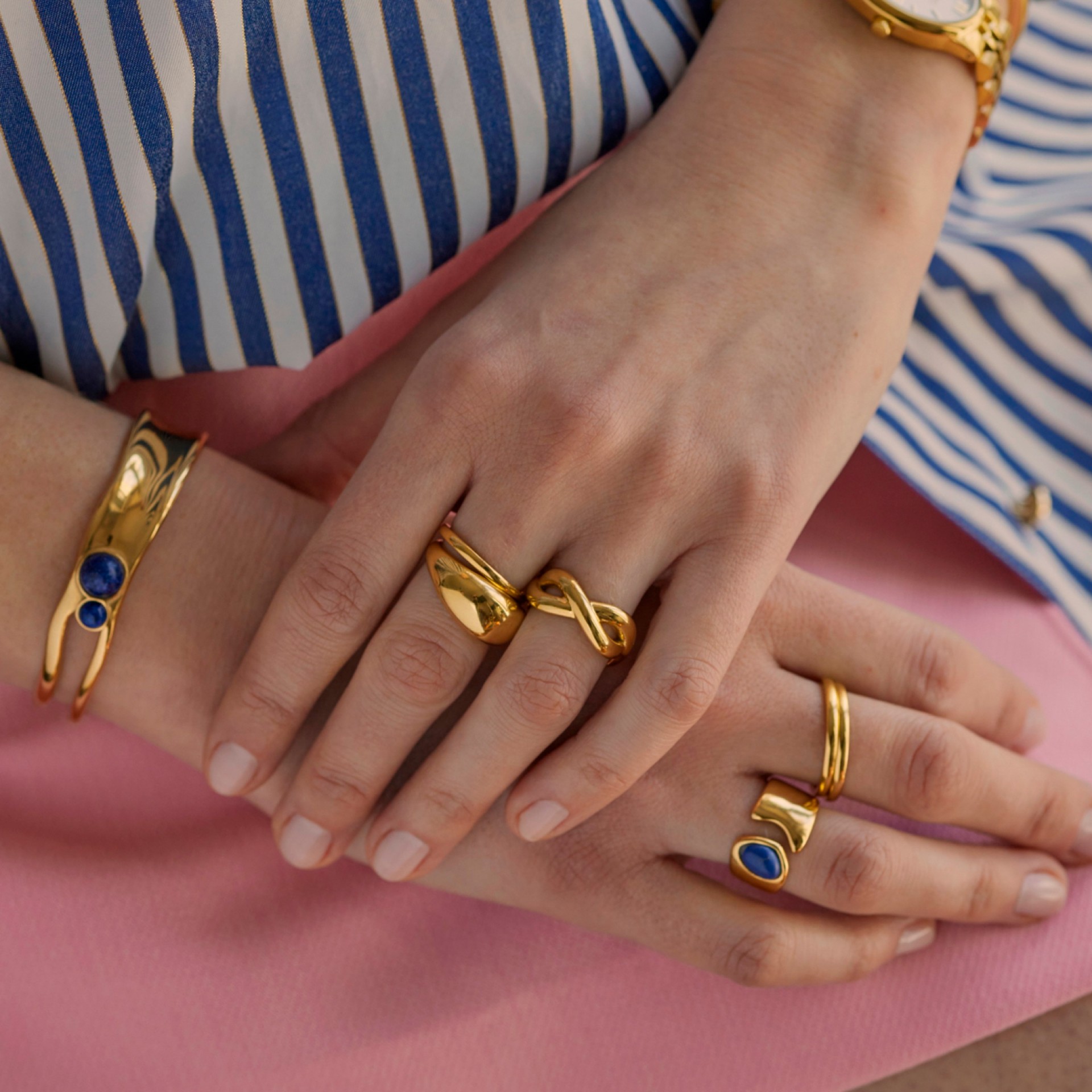 Element Blue Golden Cuff