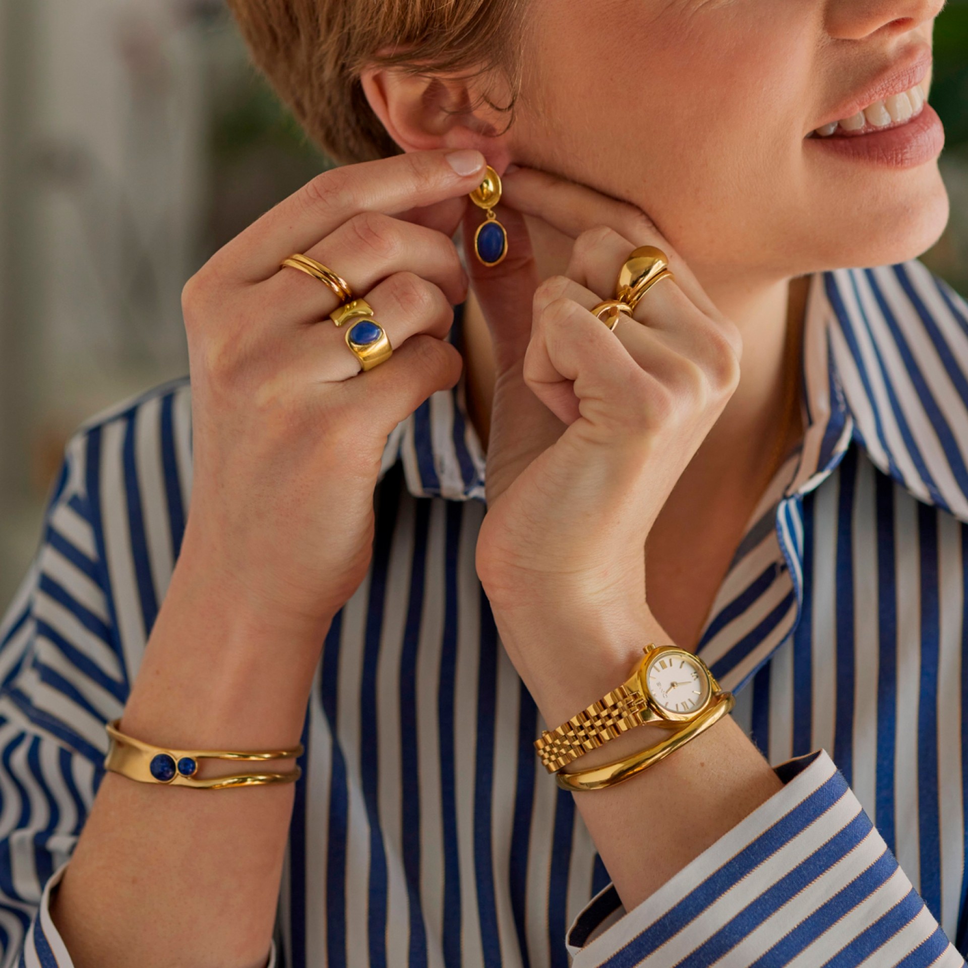 Element Blue Golden Cuff