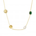 Bella Color Stones & Pearl Necklace