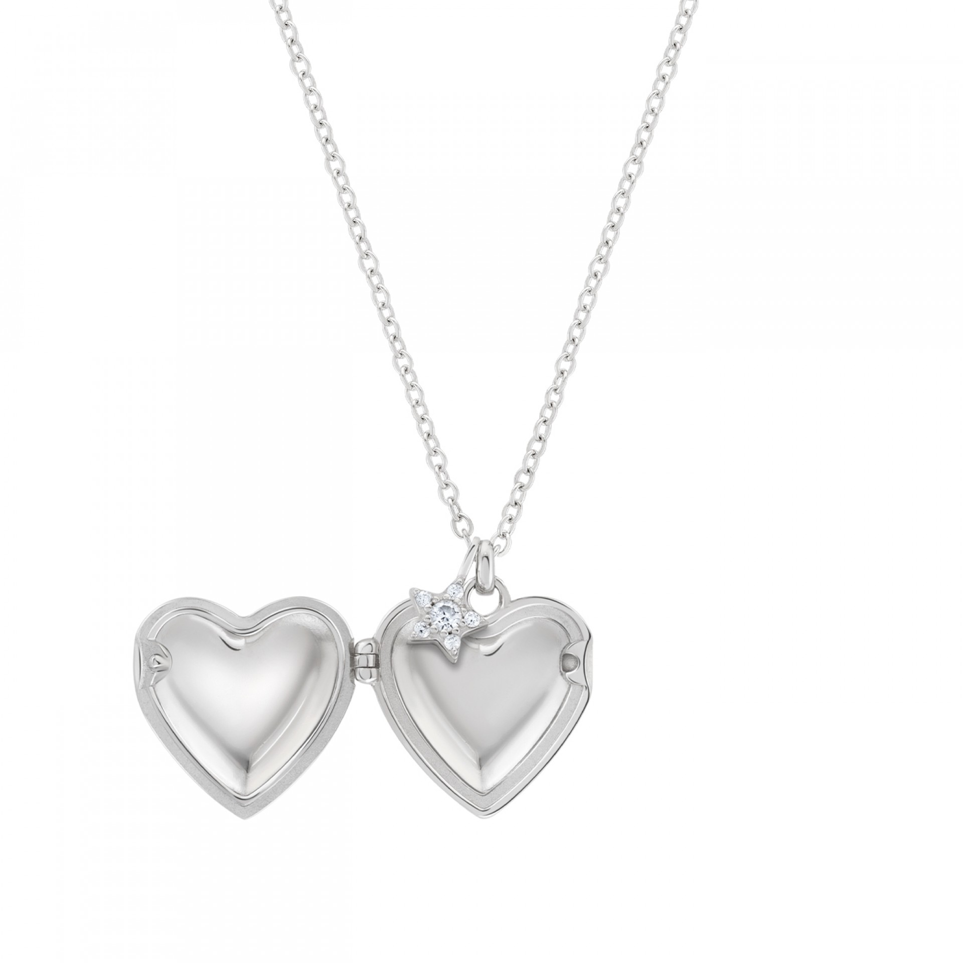 Collar Girls Heart Shell Star Silver