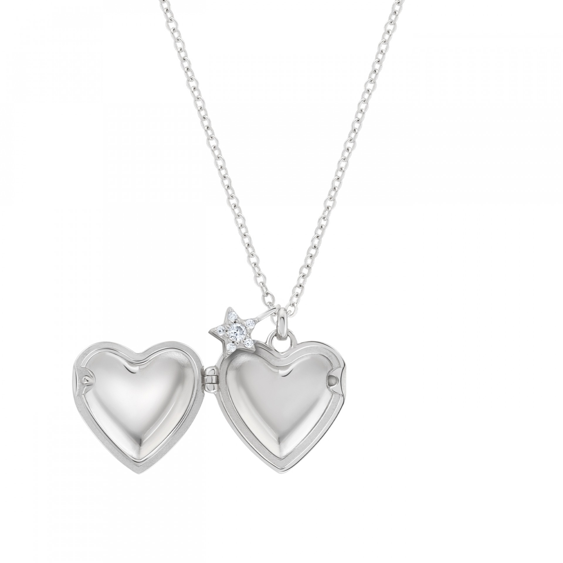 Collar Girls Heart Shell Star Silver