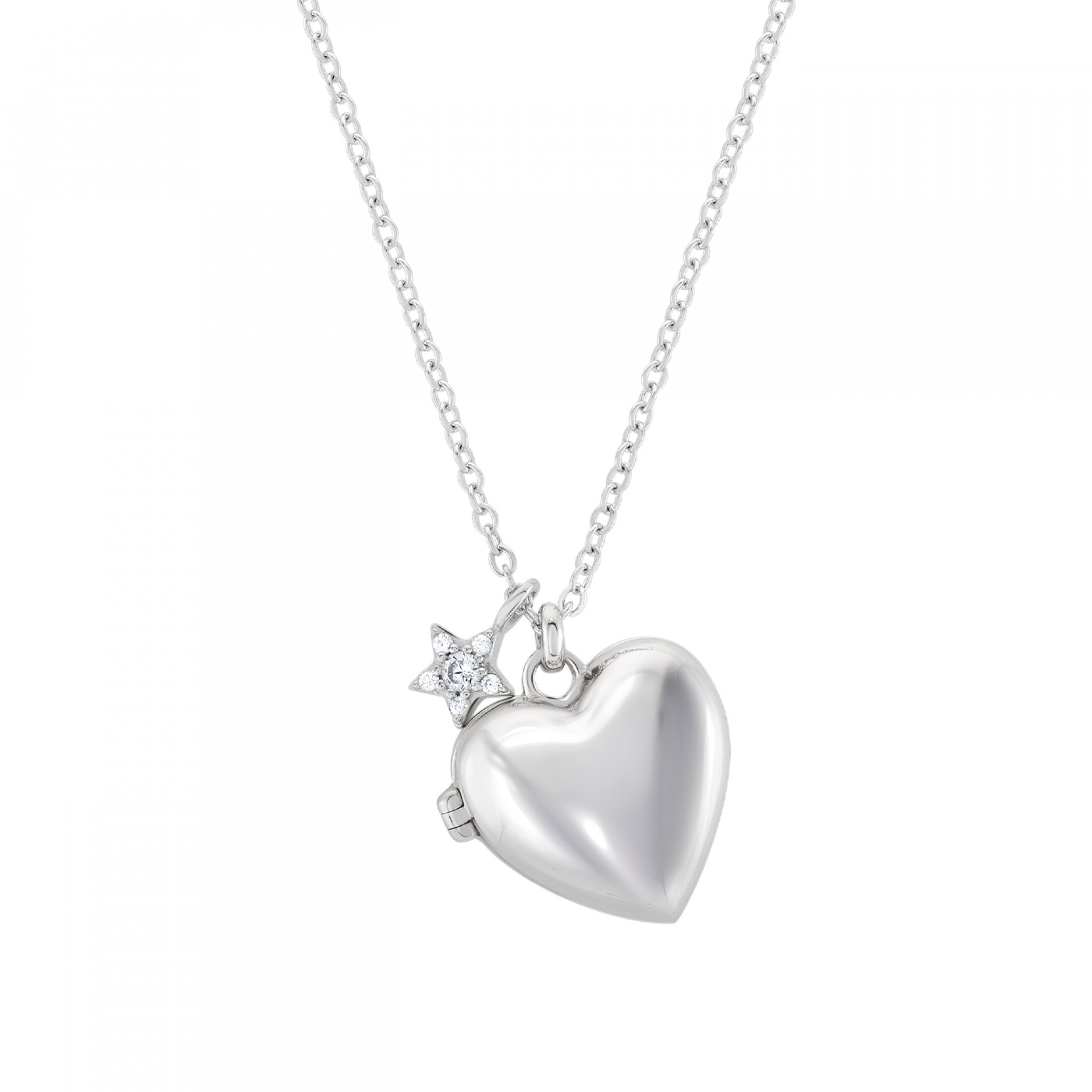 Collar Girls Heart Shell Star Silver