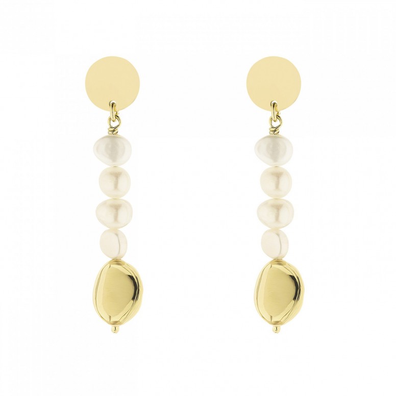 My Pearls One Gold Pepita Earrings