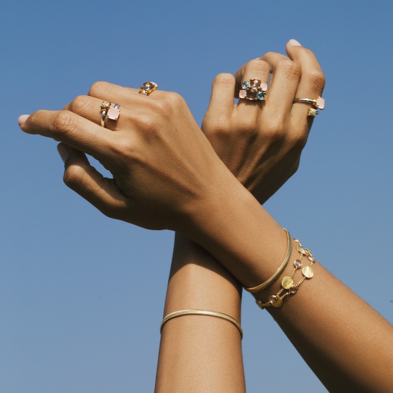 Golden & Color Stones Bracelet