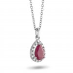 Necklace Theresa 18K Gold Ruby and Diamonds