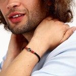 Pulsera Marine Ancla Negra y Roja