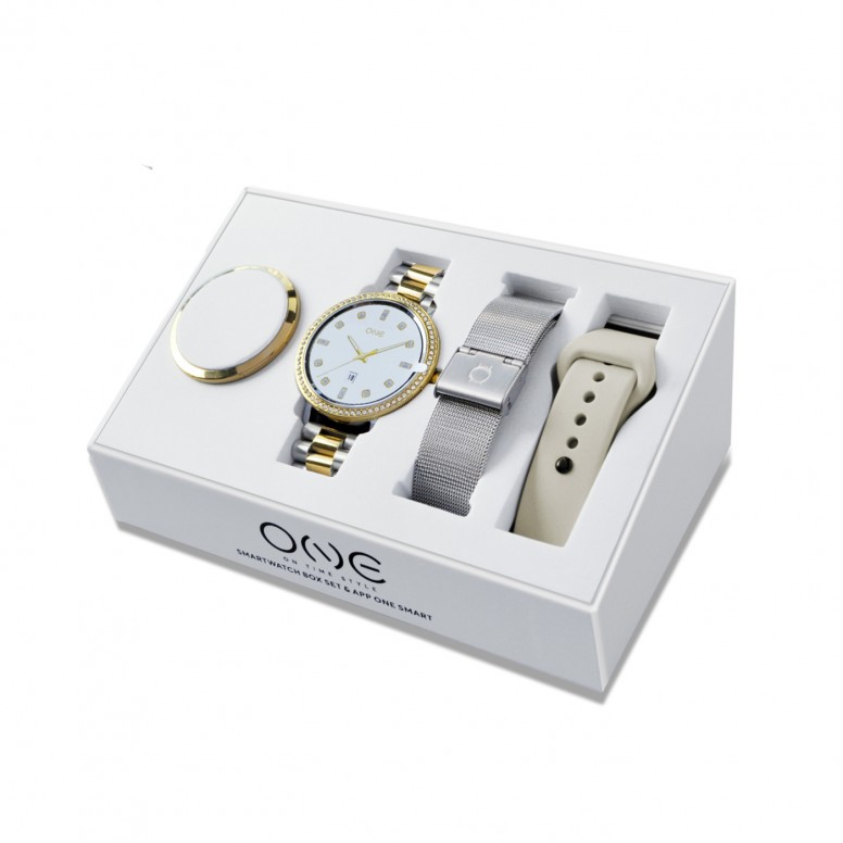 Set Reloj Smartwatch Mini Spark Bicolor