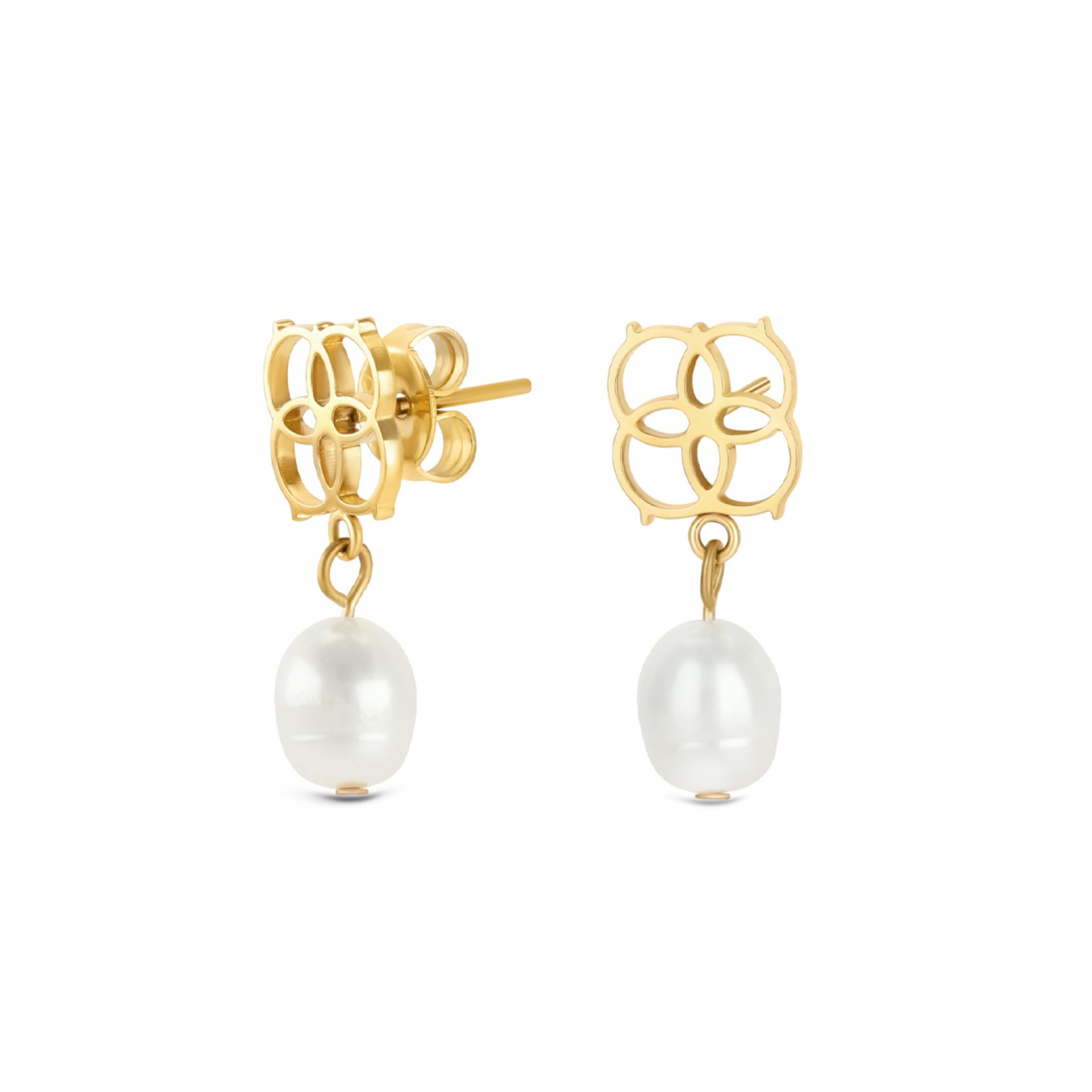 Iconic Pearl Golden Earrings